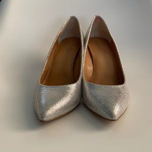 J. CREW Isabelle Crackled Metallic Pumps Size 6